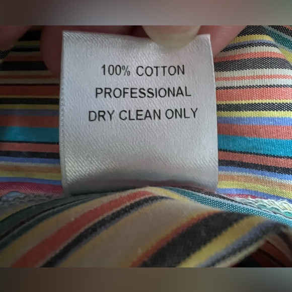 Petersyn Arabella Sunset Cold Shoulder Striped Cotton Avant Garde-esque Blouse M - Picture 14 of 14